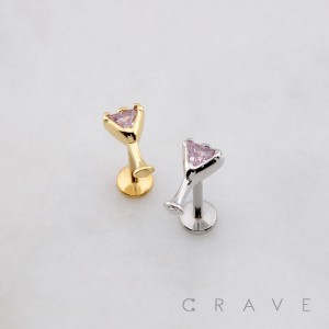 MARTINI DRINK CZ THREADLESS (PUSH IN) 316L SURGICAL STEEL LABRET SET